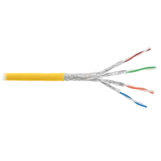 S/FTP, 4pair, Cat7a, Solid, In, LSZH (NKL 4375C-YL). Кабель «витая пара» (LAN) для структурированных систем связи. NIKOLAN