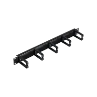 NMC-OP530HB-1U-BK-2 (2 шт). Кабельный органайзер 19 с щёточным вводом. NIKOMAX