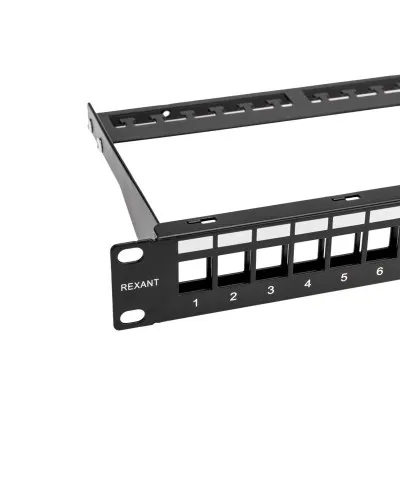 Панель коммутационная наборная 19", 1U, 24 порта, UTP REXANT PRO (02-0053): Патч-панель 19" в Рязани