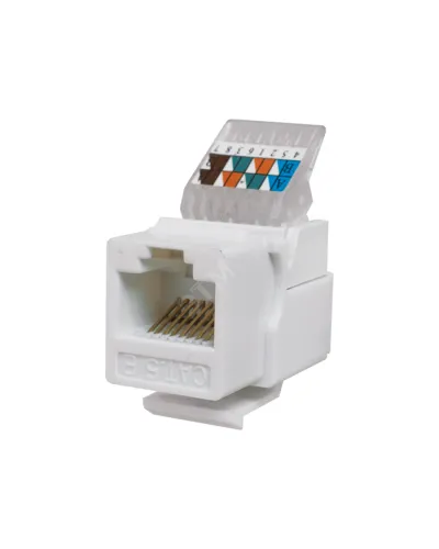 Модуль-вставка Keystone Кат5е, без.инстр.зад, белый UTP (10-0312): Вставка Keystone Jack RJ-45 в Рязани
