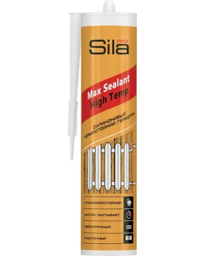 Герметик Sila PRO Max Sealant, High Temp, термостойкий, 280 мл. Герметик силиконовый термостойкий, красный. Sila в Рязани
