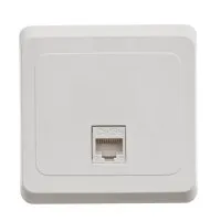Этюд розетка RJ45, кат. 5Е, 1-местная, в сборе, скрытой установки, белый (KOMC-001B). Розетка компьютерная. Systeme Electric