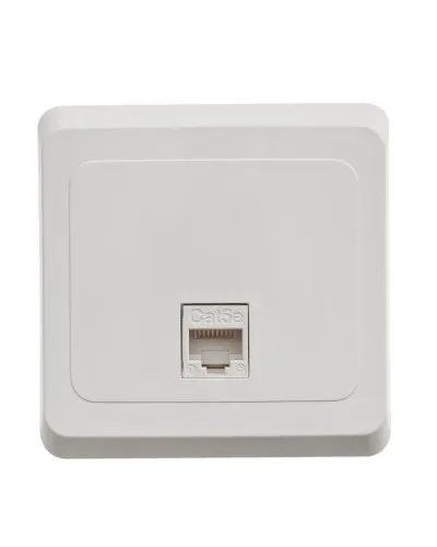 Этюд розетка RJ45, кат. 5Е, 1-местная, в сборе, скрытой установки, белый (KOMC-001B). Розетка компьютерная. Systeme Electric в Рязани