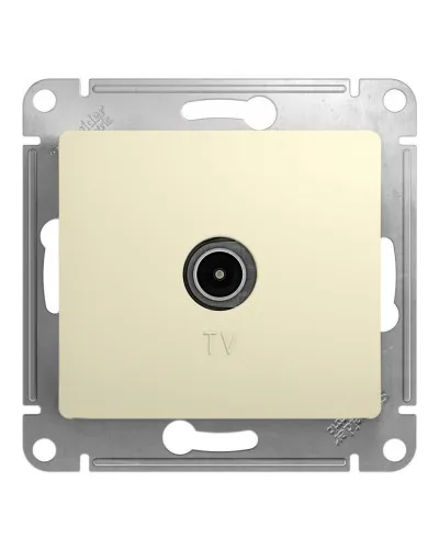 Glossa розетка TV антенна коннектор, 1-местная, скрытой установки, механизм, бежевый (GSL000293). Розетка TV антенна. Systeme Electric в Рязани