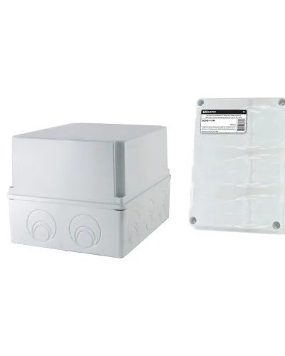 Коробка ОП 240х195х165мм, крышка, IP55, кабельные вводы d28-3шт, d37-2шт (SQ1401-1274). Распаячная коробка. TDM ЕLECTRIC в Рязани