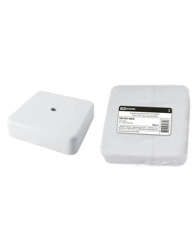 Коробка КР 75х75х20 ОП белая, IP40 (SQ1401-0903). Распаячная коробка. TDM ЕLECTRIC в Рязани