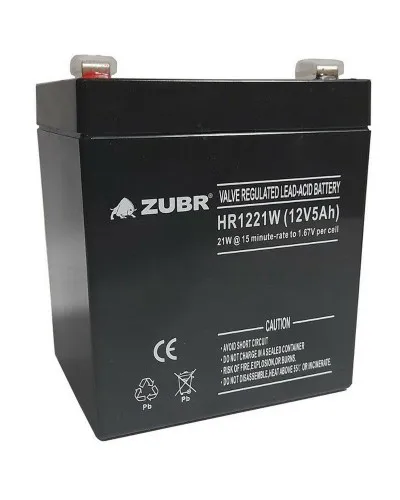 ZUBR HR 1221W (12V, 5Ah). Аккумулятор герметичный свинцово-кислотный. ZUBR в Рязани
