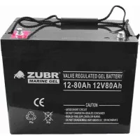 ZUBR MARINE GEL NPG 12-80 (12V, 80Ah). Аккумулятор герметичный свинцово-кислотный. ZUBR