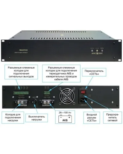 SKAT -V.12DC-18 RACK (СКАТ ИБП-12/18-RACK) (2145). Источник вторичного электропитания резервированный. Бастион в Рязани