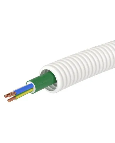 Труба ПЛЛ D20 + ППГнг(А)-HF 3х2,5 (ГОСТ+) (8S82050HF). Гофрошланг с кабелем. ДКС в Рязани