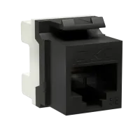 Модуль Keystone RJ45 CAT5E, 180 градусов, черный (RNK5EU180BK): Модуль неэкранированный