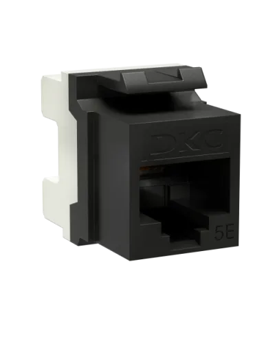 Модуль Keystone RJ45 CAT5E, 180 градусов, черный (RNK5EU180BK): Модуль неэкранированный в Рязани