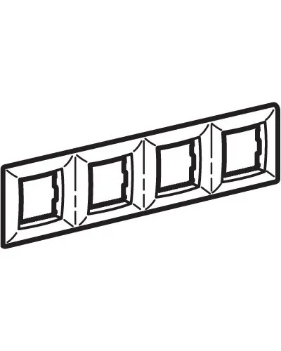 Рамка на 2+2+2+2 модуля (четырехместная), сл. кость (75014O): Рамка четырехместная, Brava в Рязани