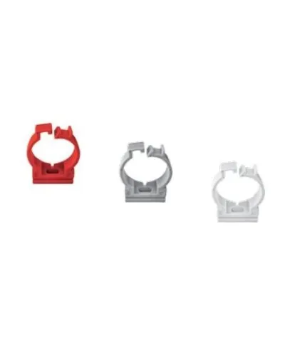 Ecoplast держатель с защелкой для труб D25, АБС, красный (50 шт) (49625-50). Держатель с защелкой для аспирационной системы. Экопласт в Рязани