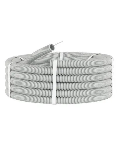 Труба HFFR тяжелая D50, серая (21150HF-GR): Труба гофрированная, с зондом, не распространяющая горение, без галогена в Рязани
