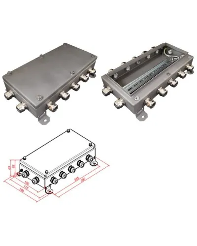КМ IP66-1530, 12 вводов, нержавейка. Коробка монтажная электротехническая. Гефест в Рязани