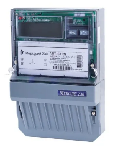 Меркурий 230 ART-01 PQRSIN 3ф 5-60А 1.0/2.0 класс точности, многотарифный (М0000051910). Счетчик электроэнергии. Инкотекс в Рязани