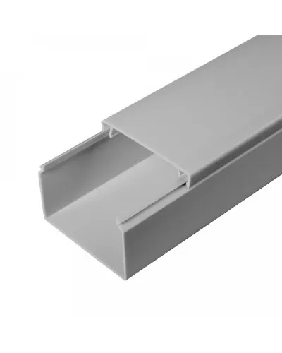 Короб 60х40 (Промрукав) (PR03.0077). Кабель-канал с двойным замком серый 60х40. Промрукав в Рязани