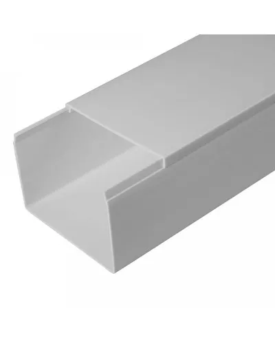 Короб 80х60 (Промрукав) (PR03.0080). Кабель-канал с двойным замком серый 80х60. Промрукав в Рязани
