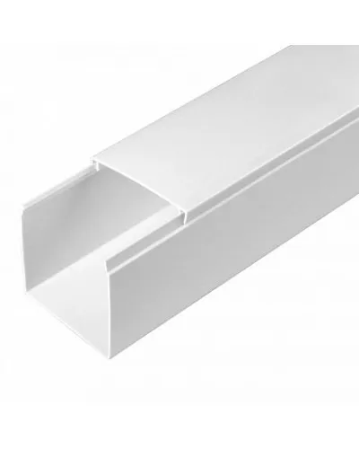 Короб 60х60 (Промрукав) (PR.0325213). Кабель-канал с двойным замком белый 60х60. Промрукав в Рязани