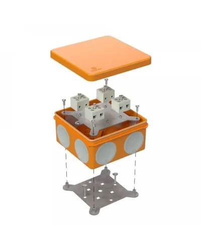 Коробка огнестойкая 100х100х50 (60-0300-FR2.5-8). Коробка огнестойкая для открытой установки. Промрукав в Рязани