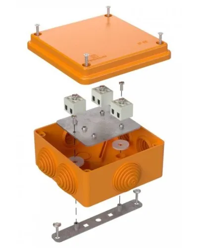 Коробка огнестойкая 100х100х50 (40-0300-FR1.5-6). Коробка огнестойкая для открытой установки. Промрукав в Рязани