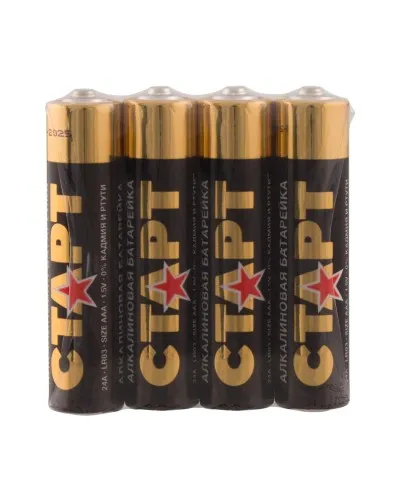 СТАРТ LR03-SH4-BOX (1,5 В, AAA, LR03), упак. 4 шт.. Алкалиновые батарейки. СТАРТ в Рязани